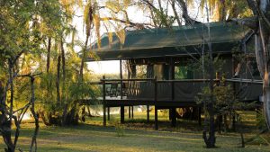 A tented safari camp in Botswana's Okavango Delta
