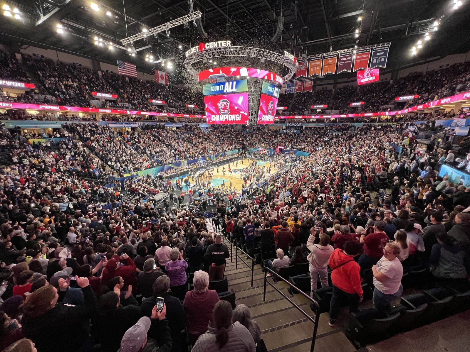 South Carolina defeats UConn to win the NCAA women's basketball title.