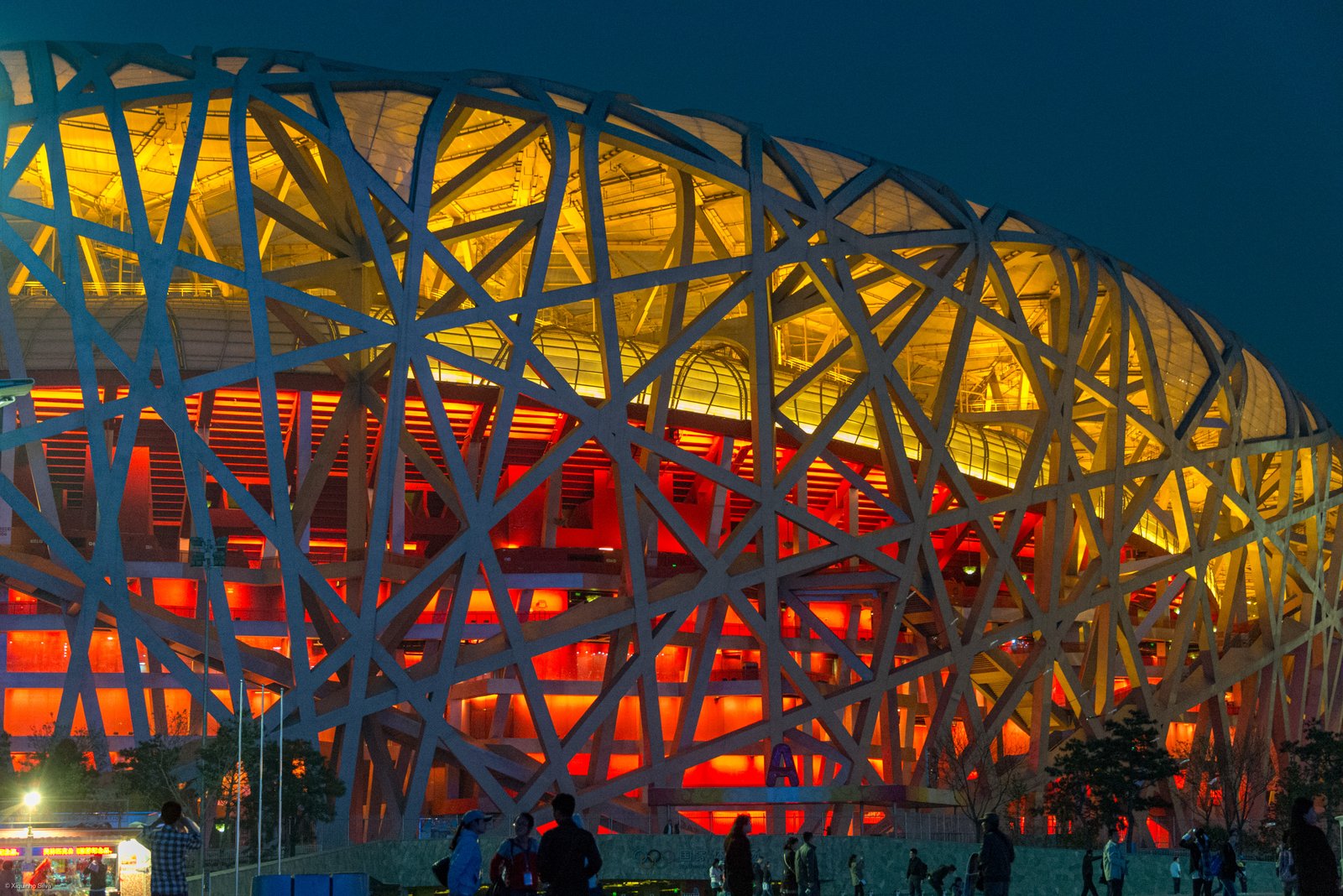 Beijing National Stadium, known as the Bird's Nest, built for the 2008 Summer Olympics.